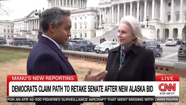 NEW: "We have a real path." After Democrats locked in another major recruit for the Senate this week, DSCC chair Kirsten Gillibrand tells Manu Raju the majority is now in play. #InsidePolitics Kirsten Gillibrand