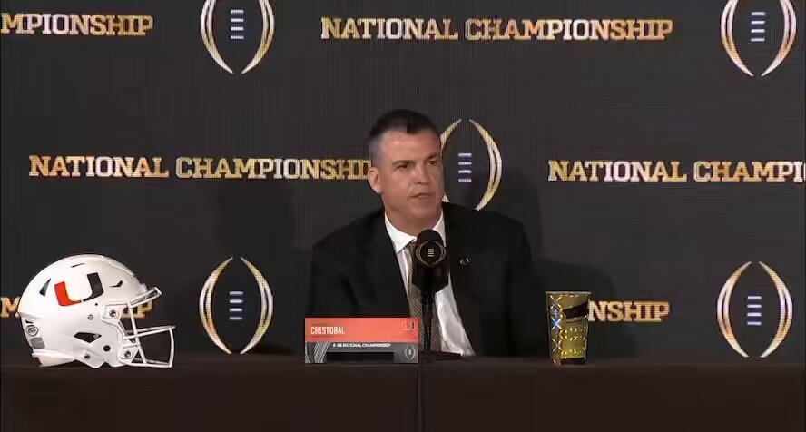 UM Head coach Mario Cristobal on the moment it clicked for this team: “It had to mean more to us than it did for the other team”