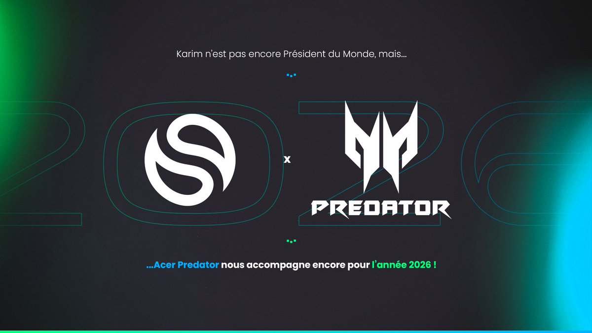 Les gars, on revient du futur et croyez-nous sur parole, Predator c’est le futur ! Comme toujours, Predator Gaming 🇫🇷 prolonge et sera à nos côtés une année de plus #SLYWIN