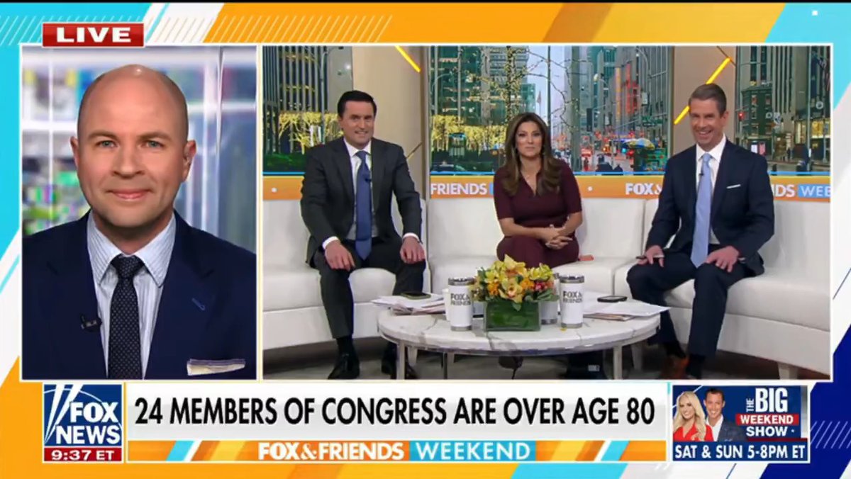 So many octogenarians in Congress! What does it mean for our country & our politics? Great to join FOX & Friends with Griff Jenkins, Rachel Campos-Duffy & Lucas Tomlinson to discuss!