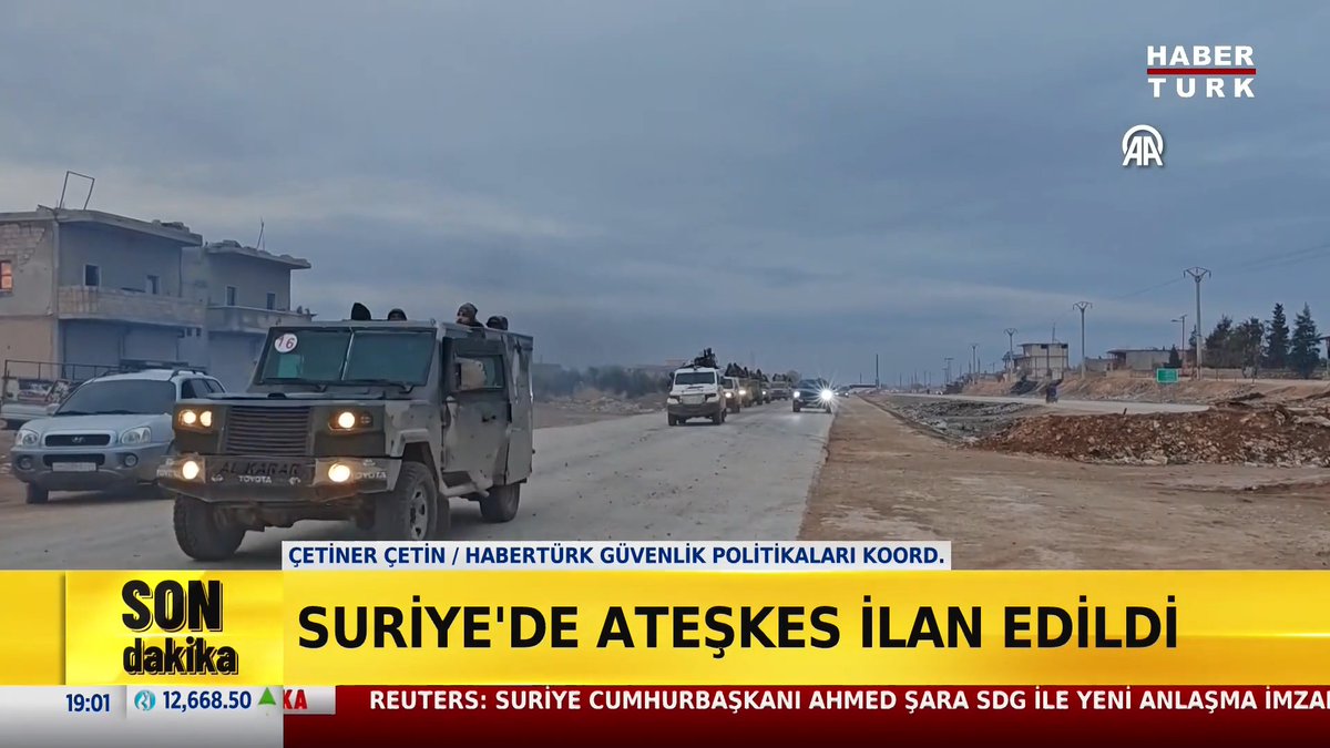 #SONDAKİKA - Suriye'de ateşkes ilan edildi. Şam yönetimi YPG ile anlaşmaya vardı.