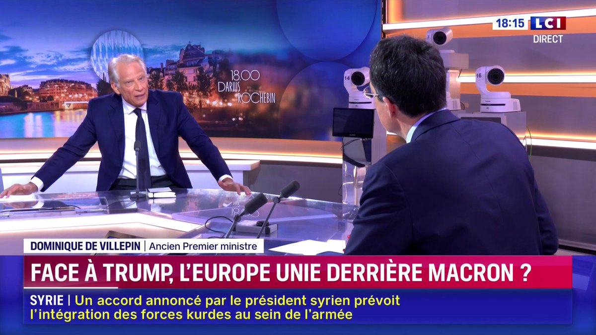 🔴🗣️ "Les Américains prennent un immense risque (...) La déclaration de trop, le geste de trop, et c'est toute l'administration Trump qui sombre dans le ridicule et qui aura à en payer le prix" : Dominique de Dominique de Villepin à Darius Rochebin sur LCI