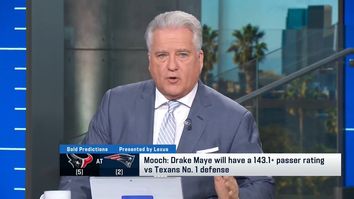Steve Mariucci boldly predicts that Drake Maye will have the highest passer rating ever in a Divisional Round game (min. 25 attempts) today 👀