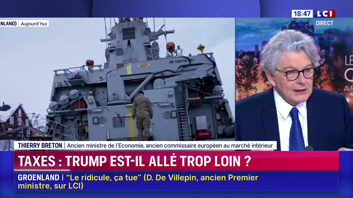 🔴🗣️ "Nous sommes, nous, Européens, seuls et on ne nous aime pas en dehors de l'Europe : il faut qu'on en prenne conscience. Désormais, nous devons effectivement réagir mais réagir de façon intelligente" : Thierry Breton à Darius Rochebin sur LCI