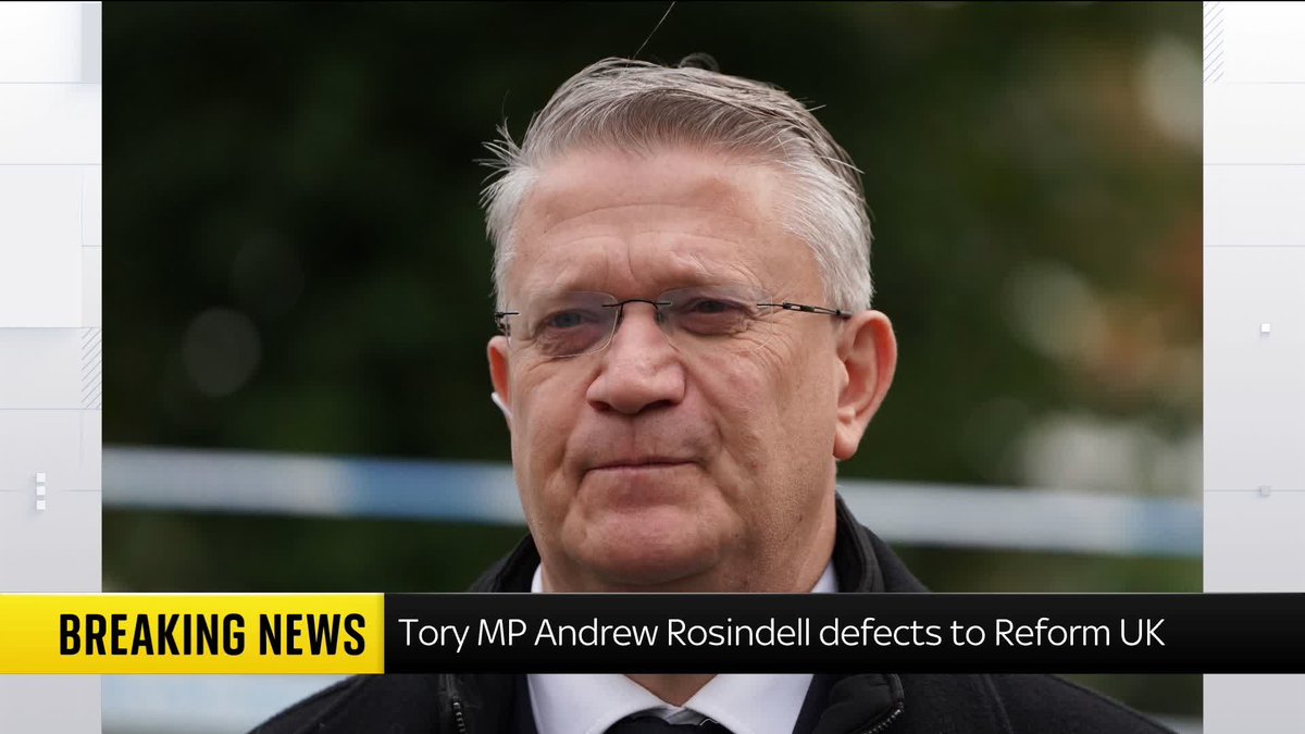 BREAKING: Conservative MP Andrew Rosindell has defected to Reform UK. Sky's Amanda Akass has the latest. Read more: 📺 Sky 501, Virgin 602, Freeview 233 and YouTube