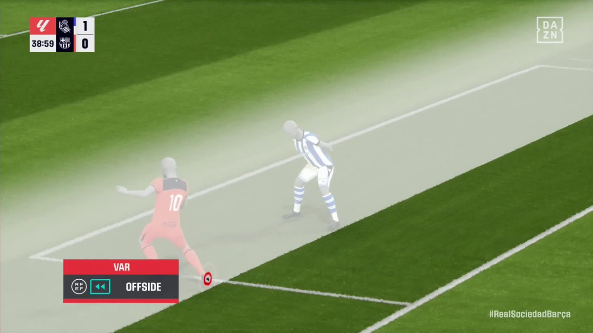¡EL FUERA DE JUEGO MILIMÉTRICO QUE ANULÓ EL GOL DE LAMINE YAMAL! 😱📏 #LALIGAenDAZN ⚽