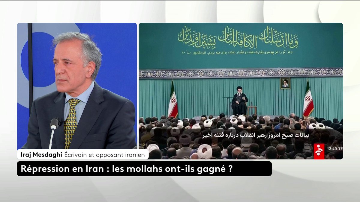 🔴 Iran : "Reza Pahlavi est la seule chance pour le peuple iranien de réussir la transition. En 1979, l’Occident a commis une erreur historique : il doit aujourd’hui la corriger", affirme Iraj Mesdaghi. #LePourEtLeContre #canal16