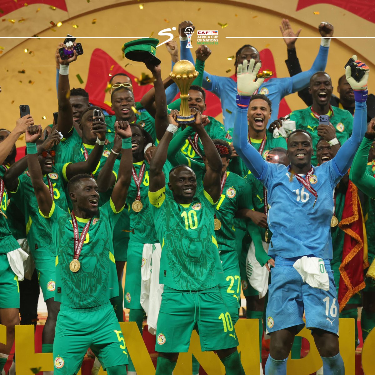 𝐂𝐡𝐚𝐦𝐩𝐢𝐨𝐧𝐬 𝐨𝐟 𝐀𝐟𝐫𝐢𝐜𝐚 🏆 The Lions of Teranga will bring home a second AFCON title