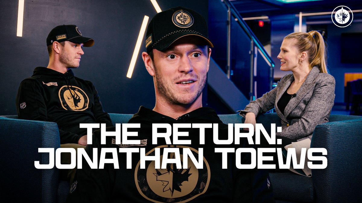 Tomorrow. Jonathan Toews and the Jets, versus the Chicago Blackhawks. Hear from Number 19 ahead of The Return 🗣️