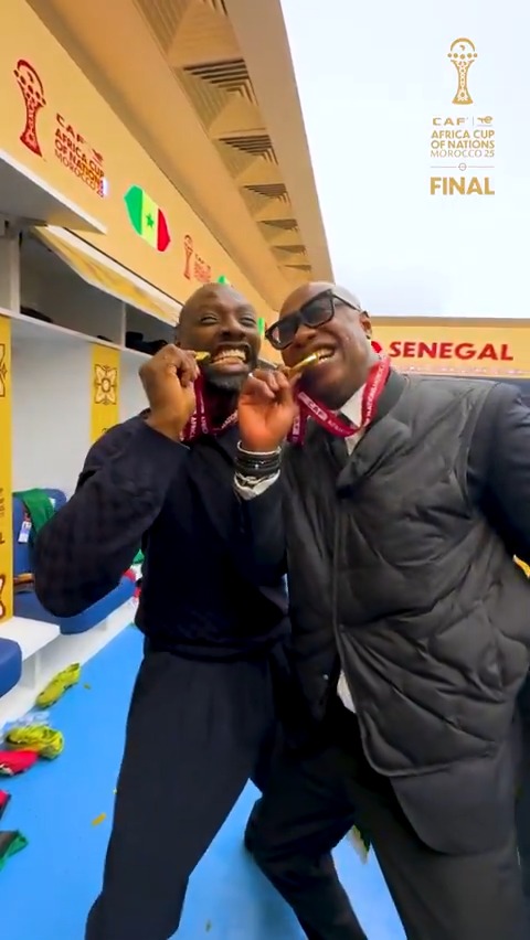 Lupin by day. Celebrating African champions by night with Khalilou Fadiga. 🤩🇸🇳 #TotalEnergiesAFCON2025 | #WeCelebrateDifferent