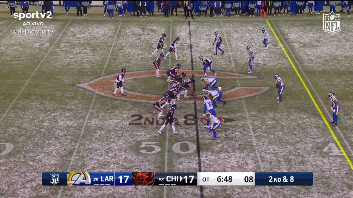 KAMREN CURL COM A INTERCEPTAÇÃO QUE PODE SELAR A VITÓRIA! 📺: #LARvsCHI ao vivo no sportv e NFL Game Pass | #NFLnoSporTV