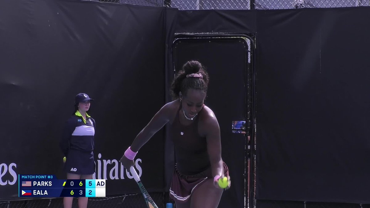 A near two hour epic on Court 6 goes the way of Alycia Parks, edging out Alexandra Eala 🇺🇸 Wide World of Sports • ESPN • TNT Sports • WOWOWテニス • #AO26