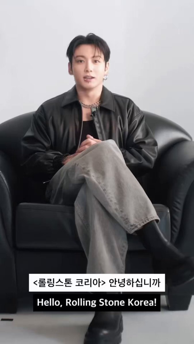 Q: if you had to describe Jung Kook in 3 words? 🐰: three words? ‘Passion’ and the opposite of that. ‘Laziness.’ And ‘just because.’ These three.