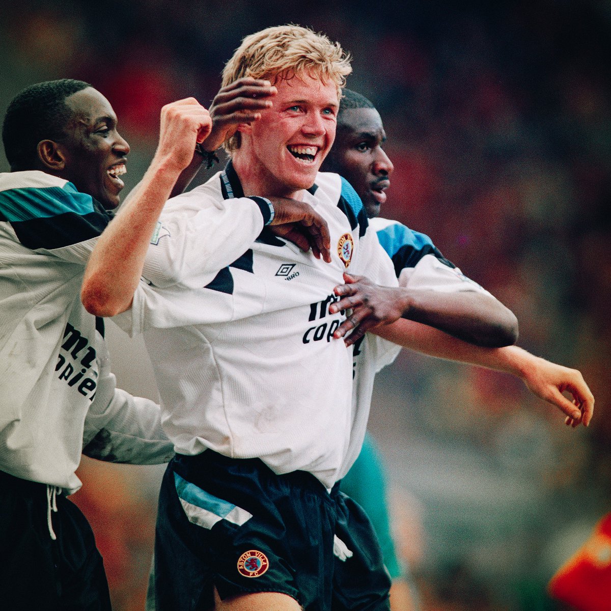 Steve Staunton 57 today Fantastic left back, who most notably played for Liverpool, Aston Villa, Coventry City &amp; Ireland Here's Staunton scoring an absolute worldie for Aston Villa against Manchester United in 1993