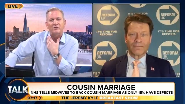 NHS midwives told there is ‘benefit’ in marriage between cousins. Reform UK's Richard Tice says: "It is wrong, it is disgusting, we wouldn't tolerate it, and why is Wes Streeting tolerating this nonsense? He needs to come out very strongly and say this is completely wrong!"