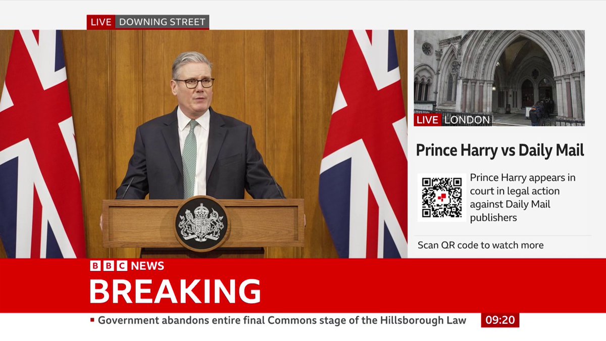 "The UK and the US are close allies and close partners, that relationship matters profoundly" PM Keir Starmer gives address after Donald Trump threatens tariffs over Greenland row Follow live: