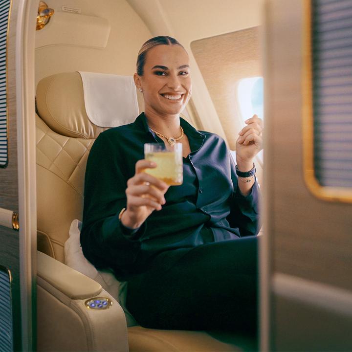 Welcome onboard Aryna Sabalenka, our brand new Tennis Ambassador. First Class service! 🎾✈️