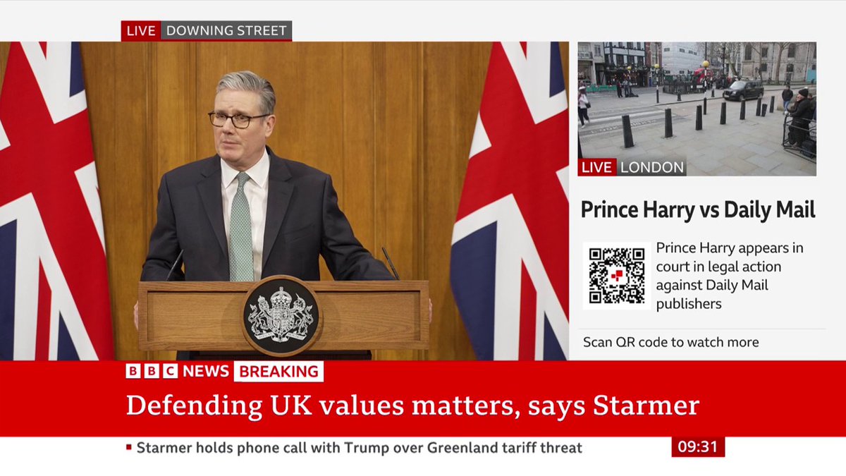 "Britain is a pragmatic country, we look for agreement, we believe in partnership," Keir Starmer says "We will work with our allies, in Europe, across Nato and with the United States, we will keep dialogue open," the PM adds Follow live: