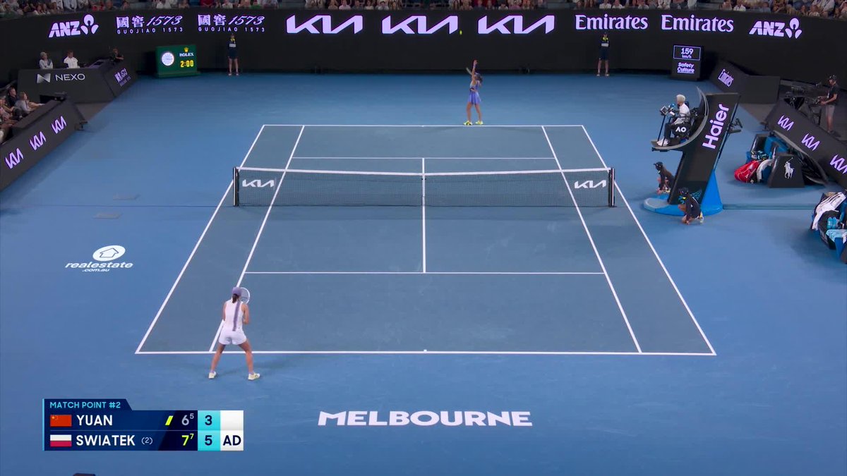 Simply superb, Swiatek 😍 7-6 (5), 6-3, and Iga is through to the second round! Wide World of Sports • ESPN • TNT Sports • WOWOWテニス • #AO26