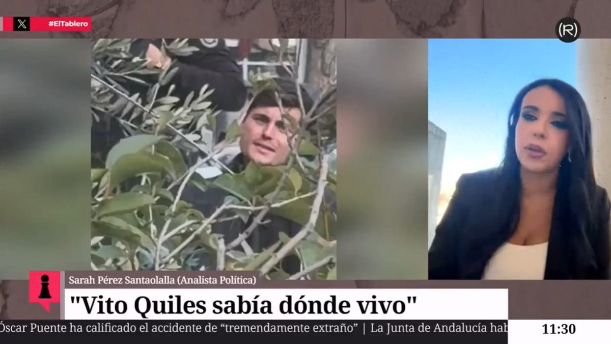 "Vito Quiles está denunciado y lo voy a llevar hasta el final. Haré lo que haga falta para que un juez le condene de una maldita vez por acoso, por hostigarme, por poner en riesgo mi integridad" Sarah Santaolalla. ♀ 👇🏽 📺 EL TABLERO |