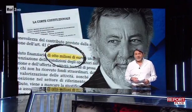 Barbareschi si era lamentato di non venire annunciato. Ranucci lo accontenta a modo suo: gli ricorda che dovrebbe restituire 8 milioni e poi gli passa la linea #Report