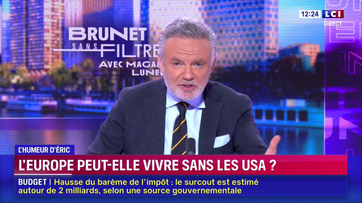 🔴 L'Europe peut-elle vivre sans les USA ? ▶️ L’édito d’Éric Brunet dans « Brunet sans filtre », du lundi au vendredi de 12h à 15h sur LCI