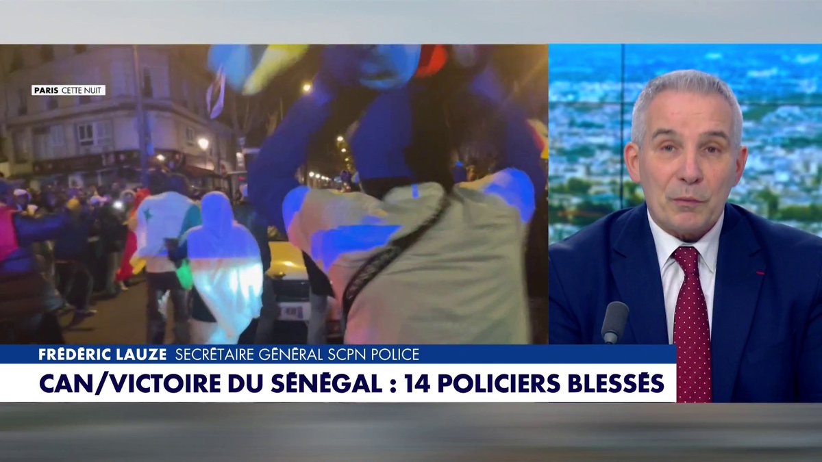 Alors que des débordements ont eu lieu dans plusieurs villes de France en marge de la finale de la CAN, le secrétaire général SCPN Police Frédéric Lauze est catégorique : «Je suis favorable à ce que l'on rétablisse une responsabilité collective», dans #MidiNews