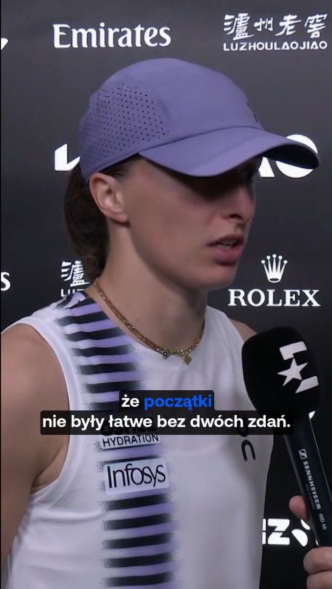 Posłuchajcie, co miała do powiedzenia Iga Świątek po wygraniu w 1. rundzie #AusOpen 🗣️