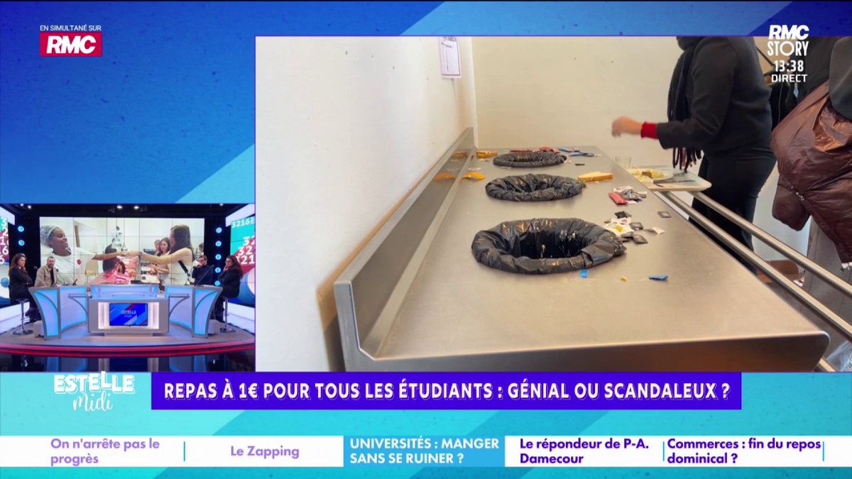🍽️ Repas à 1€ pour tous les étudiants 📞 Laurence : "Quand ma fille était étudiante, on n'était pas boursier donc on avait un logement à payer, aucune aide sur les transports, ses amis mangeaient au Crous et elle rentrait manger car elle n'avait pas le repas à 1€" #EstelleMidi