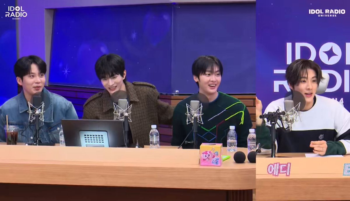 MJ mentioned😅 So cute the way #ERIC calls him ‘MJ Hyung’ &amp; shooting #MJ a heart.🥹 Remembered when they were on workdol! Hope they get to work together again. #YOONSANHA #윤산하 #ASTRO #아스트로 #JONGHO #ATEEZ #CHOIBOMIN #THEBOYZ #더보이즈 #에릭 #종호 #에이티즈 #최보민 #엠제이