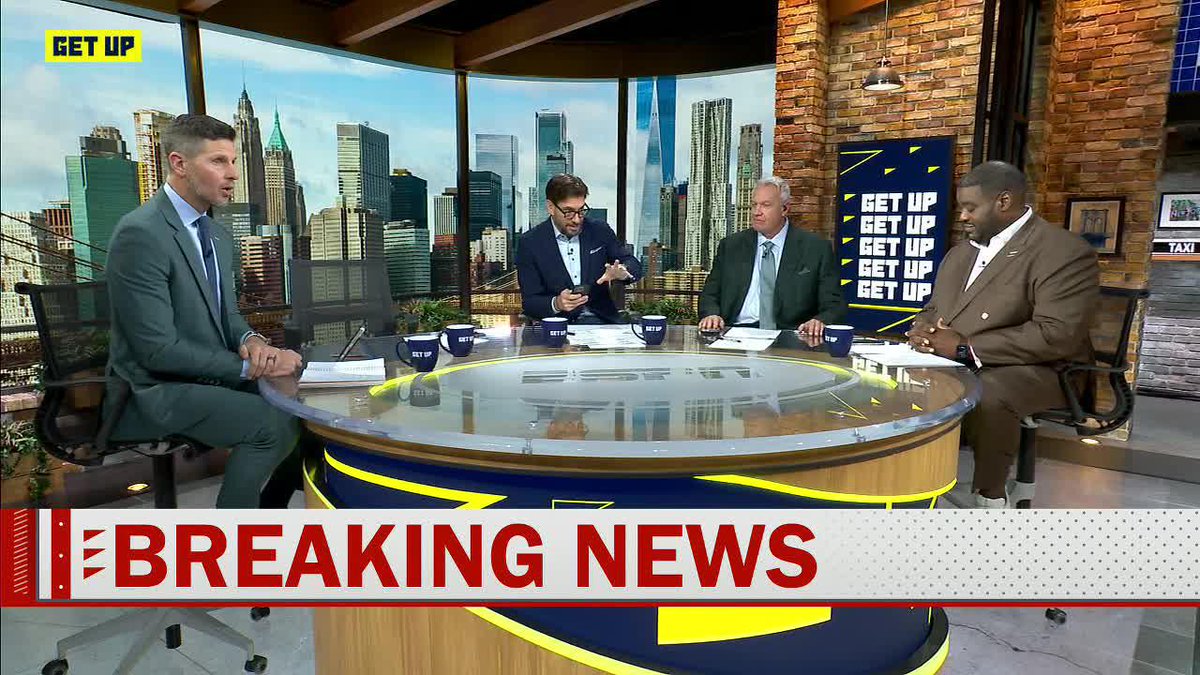 .Adam Schefter ran out of the room on Get Up to break the news that the Bills fired head coach Sean McDermott 😯