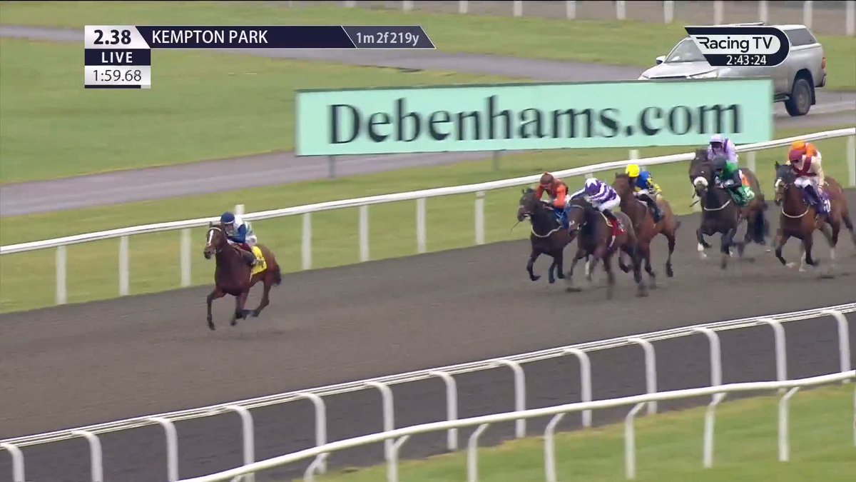 A dominant display by Caliban, who routs the opposition in the Unibet Racing Novice Stakes under Oisín Murphy. A double on today's card for the champion jockey and trainer Andrew Balding.