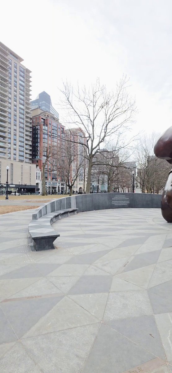 Boston Common is home to a 22-foot sculpture honoring Martin Luther King Jr. and Coretta Scott King. The four intertwined arms represent the embrace they shared after Dr. King won the Nobel Peace Prize in 1964. 🖤