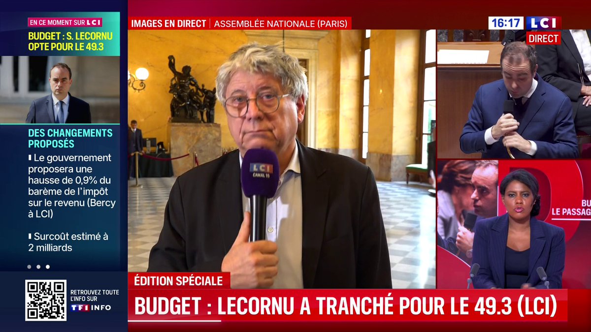 🔴 Budget et 49.3 : "Il vaut mieux qu'il n'y ait pas de budget à partir du moment où il mauvais, plutôt qu'un budget à tout prix", Éric Coquerel, député LFI et président de la Commission des Finances de l'Assemblée nationale qui a annoncé le dépôt d'une motion de censure