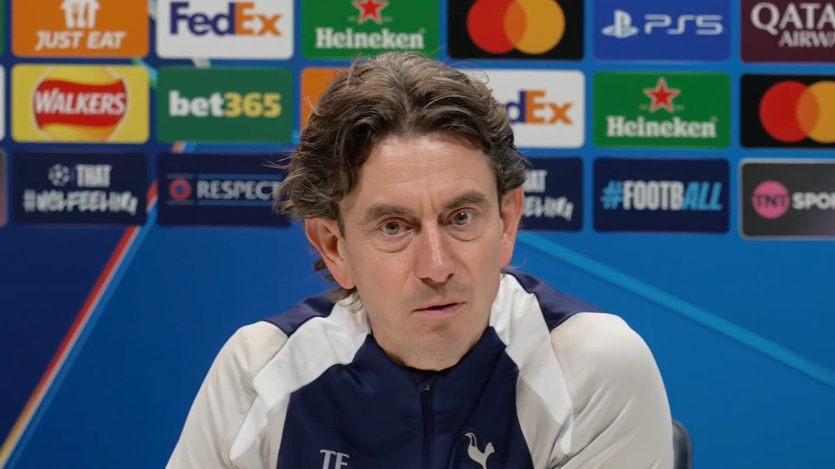 "It's all part of the media circus" 😯 Thomas Frank responds to rumours suggesting that his role at Spurs was under pressure and states that he had lunch with the hierarchy at the club today ⚪️