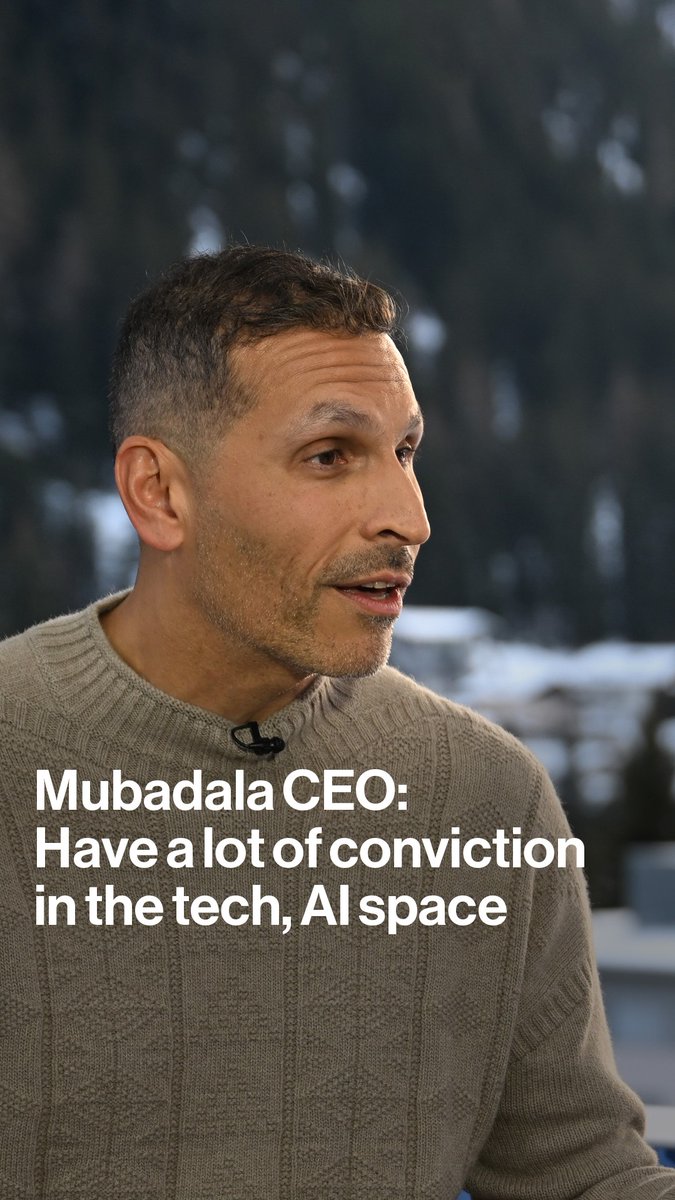 "We have a lot of conviction in this space." Mubadala CEO Khaldoon Al Mubarak tells @joumannatv growth "continues to be high" in tech and AI
