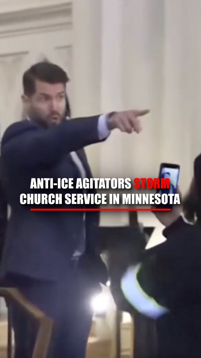 'SHAME ON YOU!' Anti-ICE agitators storm a Minnesota church during Sunday service to confront a pastor over his alleged ties to federal immigration enforcement.