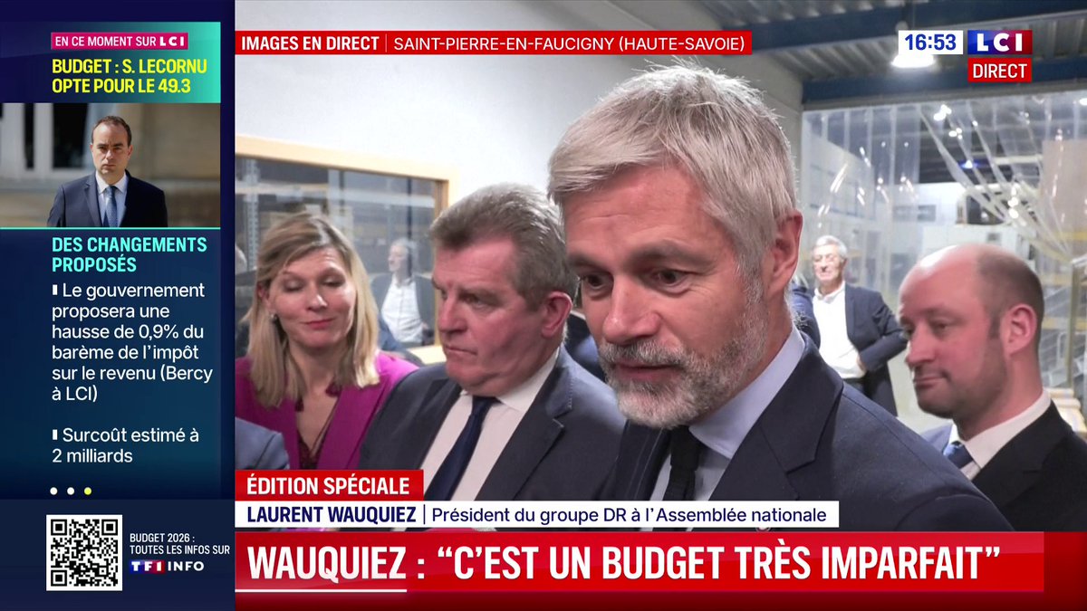 🔴 ALERTE VIDÉO - Budget 2026 adopté par 49.3 || Laurent Wauquiez :« C'est une évidence, c'est un budget imparfait. Donc, maintenant, nous allons l’ÉTUDIER". [...] Malgré tout, nous nous sommes “battus” pour la France qui travaille et qui a travaillé...»