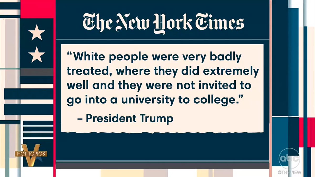 TRUMP SAYS CIVIL RIGHTS LED TO MISTREATMENT OF WHITE PEOPLE: On Martin Luther King, Jr. Day, 'The View' co-hosts weigh in on Pres. Trump's recent claims about the Civil Rights Act.