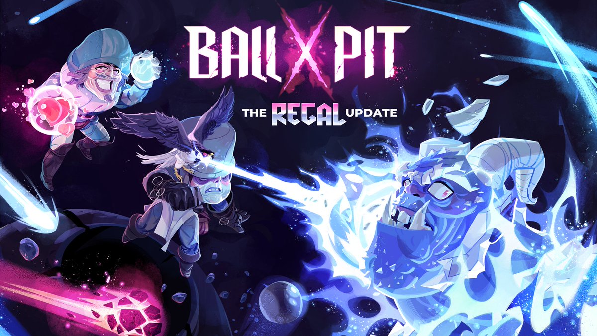 BALL x PIT’s first FREE major update, The Regal Update, launches on January 26th on all platforms! Adding: 🤠2 new characters - The Carouser &amp; The Falconer 🏐8 new balls 🎯New passives ✨Plus a nice surprise you’re going to love!