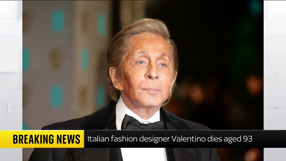 BREAKING: Italian fashion designer Valentino has died at the age of 93, his foundation has said. JayneSeckerSky has the latest ⬇️ Read more 🔗 📺 Sky 501, Virgin 602, Freeview 233 and YouTube