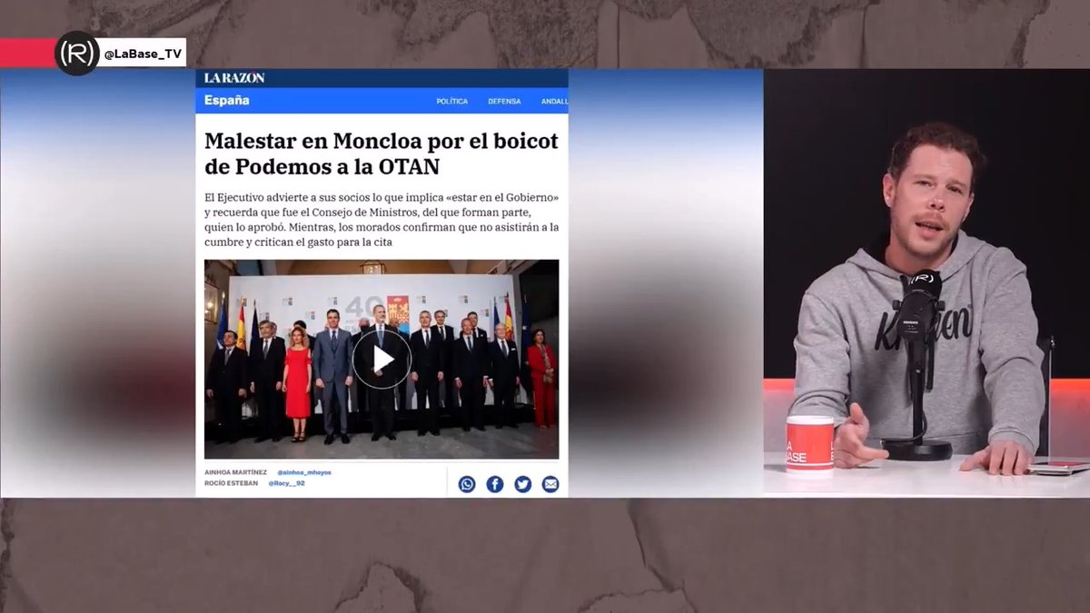 😒🇺🇸 Importantes estos 3 minutos de Manu Levin sobre la OTAN, Podemos y la hemeroteca 👇🏽 📺 LA BASE |