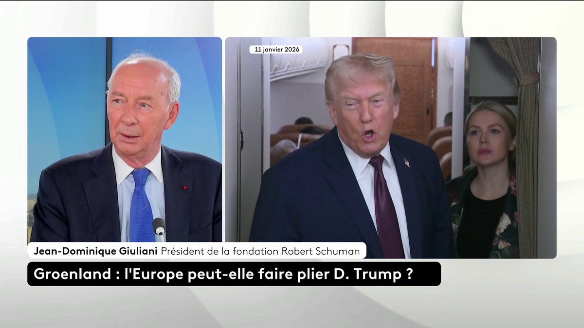 🔴 🗣️ Pressions américaines sur le Groenland : "L'entourage de Trump, malheureusement, ne réfrène pas son narcissisme qui est quasi pathologique", observe Jean-Dominique Giuliani, président de la fondation Robert Schuman. #ToutEstPolitique #Canal16