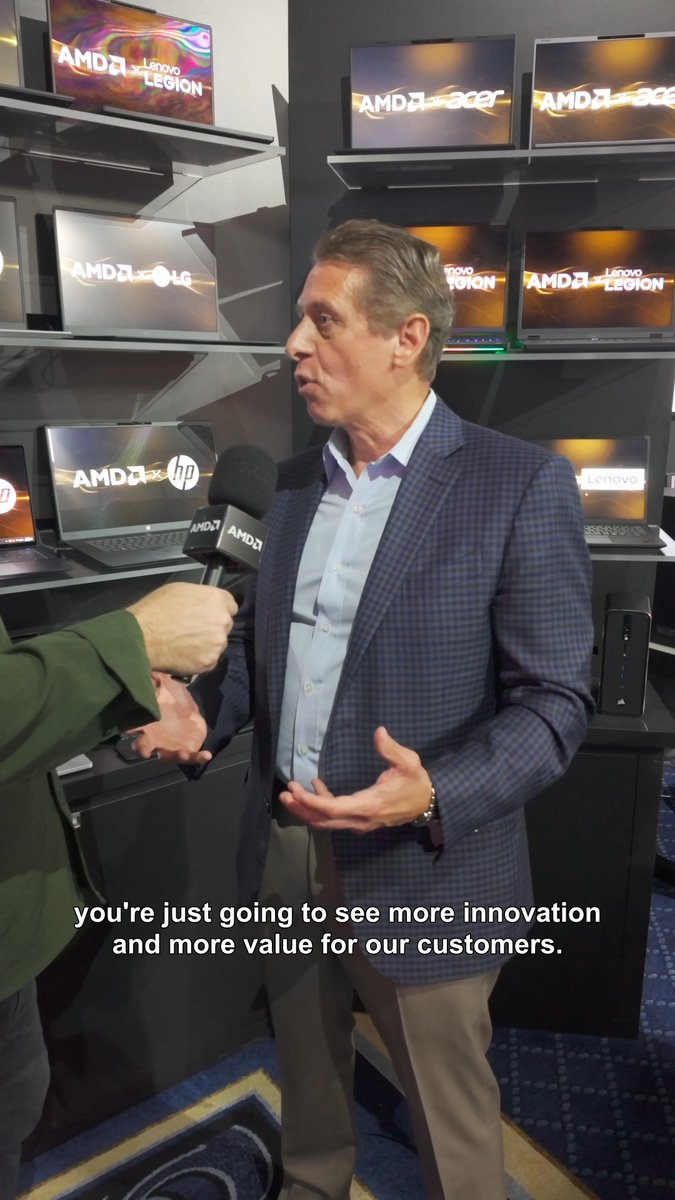 🎤 Overheard at #CES2026: From telecom to financial services, enterprises are boosting productivity with AI-powered computing. See how AMD collaborates with partners to deliver performance, efficiency, and openness. Learn more from Philip Guido and Gaston Sandoval.