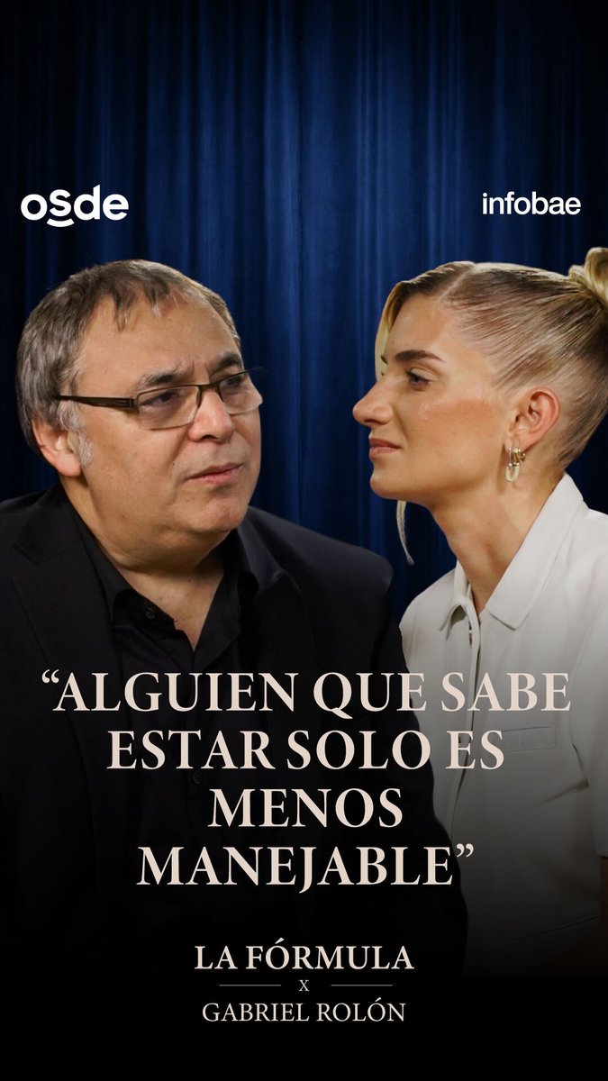 Gabriel Rolón: "Alguien que sabe estar solo es menos manejable" 📲 Mirá la nota completa por Milagros Hadad: