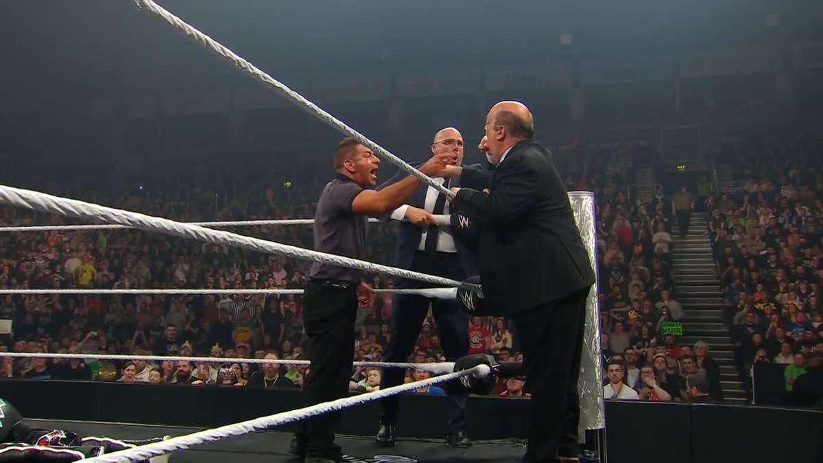 Things are getting HEATED between Paul Heyman and Adam Pearce 😳