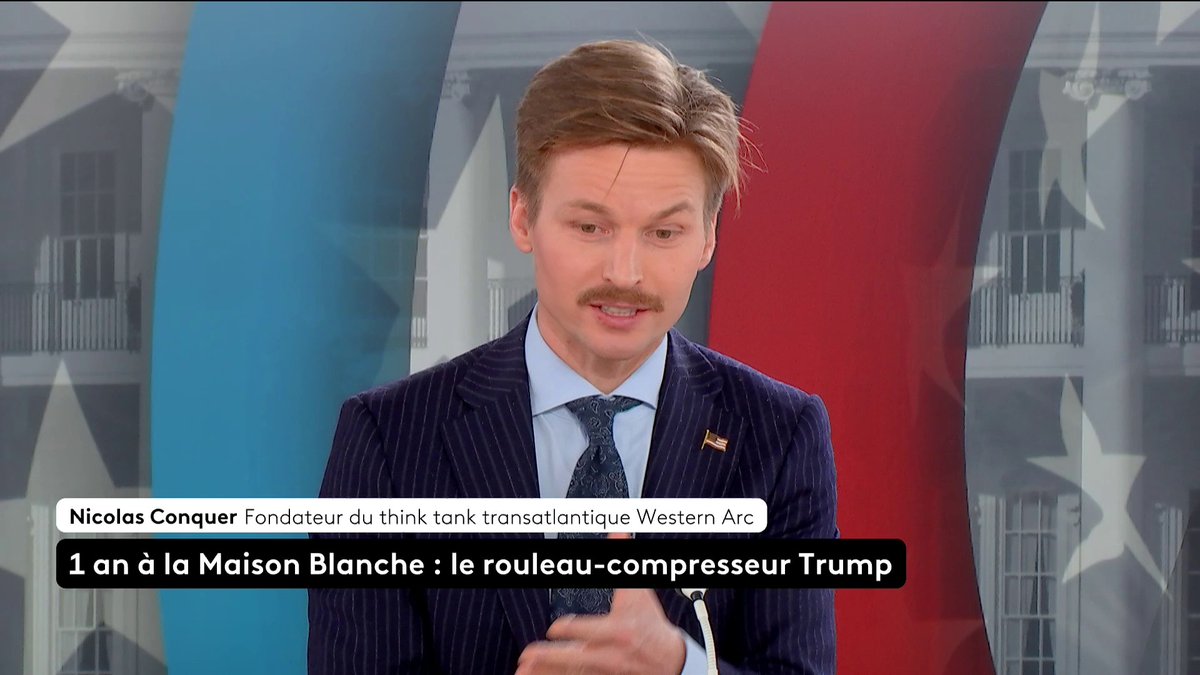 🔴 🗣️ Prise de contrôle du Groenland : "L'enjeu, ça n'est pas d'annexer des territoires ou d'avoir une étoile en plus sur le drapeau américain", estime Nicolas Conquer, le fondateur du think tank Western Arc, inspiré de la sphère MAGA. Loïc de La Mornais #SurLeTerrain #Canal16