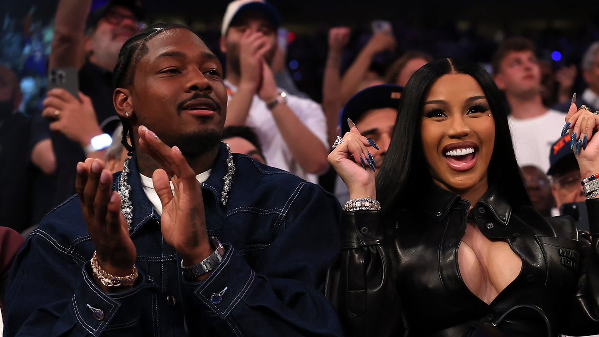 Cardi B celebrated her partner Stefon Diggs’ victory with the Patriots over the Texans in a series of enthusiastic videos shared to social