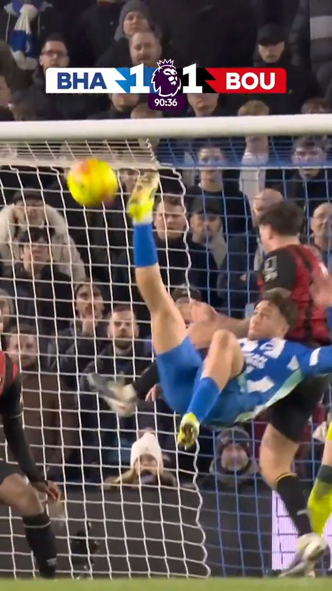 Charalampos Kostoulas' bicycle kick gets better with every watch 🤩 @officialbhafc