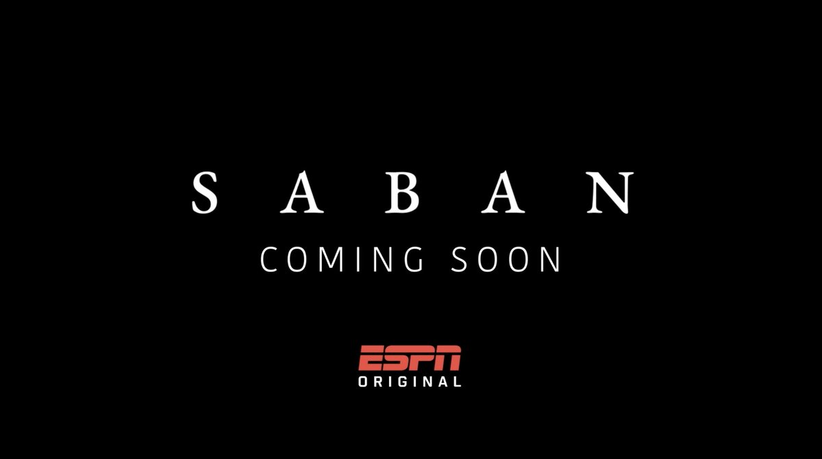 ESPN announces new 6-episode ESPN Original Series, 'Saban' 🏈 Highlighting the life &amp; career of college football coach Nick Saban Details: